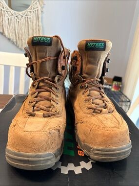 Well Worn Hytest Steel Toe Boots